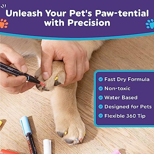 Dog Nail Polish Pens Quick Dry 15 Colors - Pet Nail Polish for Dogs or Cats, Easy Application Dog Safe Nail Polish, Fast Dry Dog Polish - Great Girl Dog Accessories, or a Puppy Nail Pawlish Set - Thumbnail 3