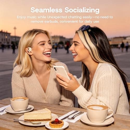 Yeforu Over Open Ear Earbuds Wireless Bluetooth Open Ear Headphones Air Conduction Earbuds that Don't Go in Your Ear with Awareness of Surroundings with Over-Ear Hooks - Thumbnail 4