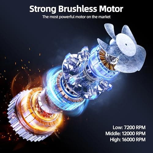 AMKEN Waist Fan, 10000mAh Rechargeable Belt Clip Fan, 24H Runtime, 49ft/s Strong Airflow, 3-Speed 7-in-1 Hands-Free Wearable with LED SOS Warning Light for Jobsite, Warehouse, Camping, Outdoor Work - Thumbnail 4