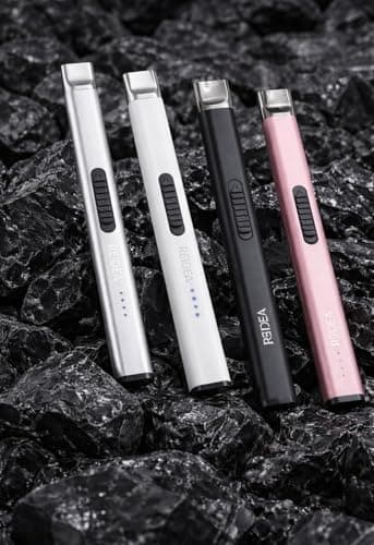 REIDEA Electric Lighter Gifts for Candle Lovers [Stocking Stuffers for Women & Men], Retractable Top Windproof Flameless USB Rechargeable Arc Safe for Adults, R1 Flat, Champagne Gold - Thumbnail 6