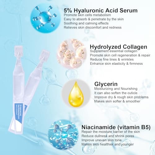 5% Hyaluronic Acid Serum Ultra Moisturizing & Elastic Skin - Wake Nature Perfection Hyaluronic Acid - Anti-Aging Serum for Face Single-Use Vials Skincare - Repair Sensitive Skin (1.5 ml)*30 - Thumbnail 6