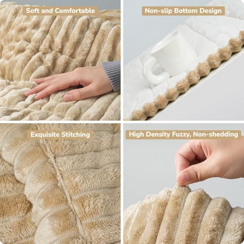 PIGLOG Pet Couch Cover Dogs Washable Couch Protector Non-Slip Dog Mat for Couches and Sofas Pet Friendly - Thumbnail 3