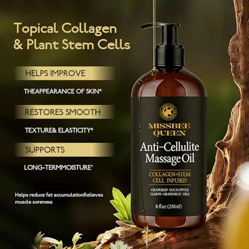 Anti Cellulite Massage Oil | Firming Body Oil with Collagen | 8 Fl Oz | Improve Skin Smooth & Appearance of Cellulite & Moisturizing | Neck & Legs & Body | Sensitive Skin | MC-1 Massage Care Series - Thumbnail 2