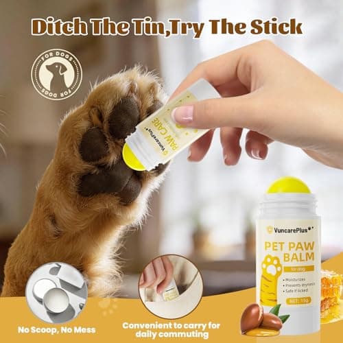 VUNCAREPLUS Dog Paw Balm Stick for Dry Cracked Paws, Natural Paw Moisturizer with Shea Butter & Avocado Oil, Soothing Dog Paw Care for Hot Pavement & Cold Weather, Lick-Safe (15g/0.5oz) - Thumbnail 5