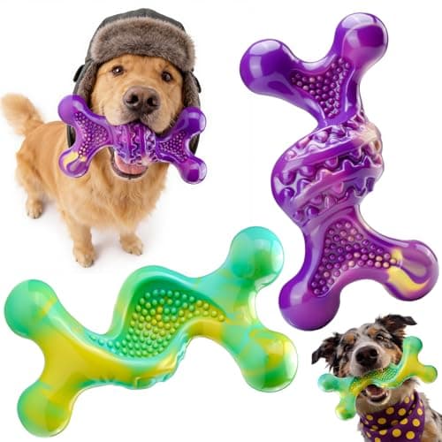 Kseroo Dog Toys for Aggressive Chewers: Larger Size, Weighing 400g, 2 Pack Tough Dog Toy for Medium & Large Dogs Weighing 20-70 lbs, Indestructible Dog Chew Toys