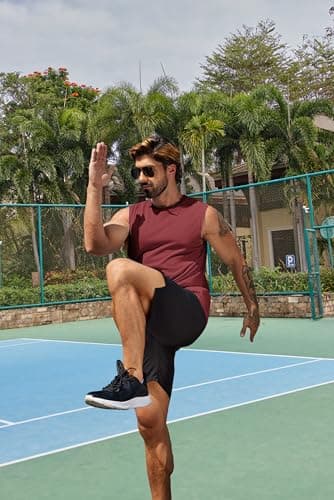 COOFANDY Gym Muscle Tanks for Men Cotton Active Tank Tops 3 Pack Soft Performance Workout Sleeveless Shirt Wine Red XL - Thumbnail 5