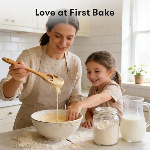 Drcomtruing Wooden Danish Dough Whisk - 12.6" Handcrafted Dutch Bread Whisk for Batter, Pizza Dough & Baking - Upgraded One-Piece Sourdough Whisk with Flow-Through Design-2 Pack - Thumbnail 6