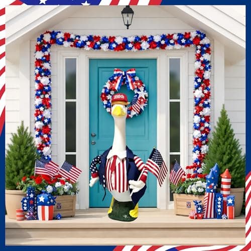 Patriotic Porch Goose Outfits 23 in, 250th Anniversary Garden Yard Decor - Thumbnail 3