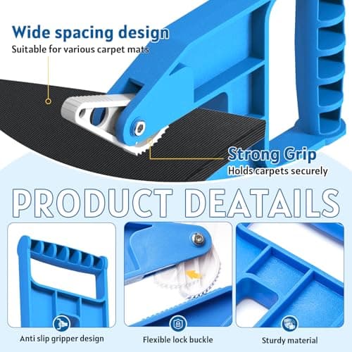Mat Movers Tool, 2 Pcs Mat Grippers for Horse Stall Mat for Livestock, Thick Rubber Mat for Floor, Gym Floor Mat, Trailer Mat, Heavy Duty Stall Mat Handlers, Effortless Mat Puller for Tack Room, Barn - Thumbnail 4