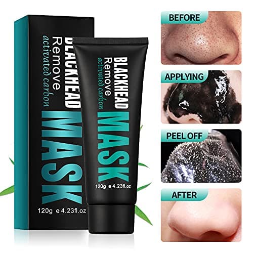 YAFUSIPE Peel Off Face Mask Blackhead Whiteheads Remover Masks Activated Charcoal Black Mask Purifying Peeling Facial Mask for Nose Pores Removal Cleansing Acne with Brush and Pimple Extractor Tools - Thumbnail 2