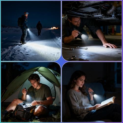 Rechargeable Flashlights High Lumens 2Pack, 5Modes Super Bright Flashlight Rechargeable, LED Flashlight Powerful, Handheld Tactical Flash Lights for Home Emergencies Camping Essentials, Gifts for Men - Thumbnail 6