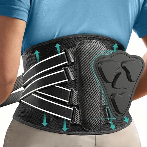 KineApex Back Brace for Lower Back Pain - Wide Lumbar Panel, 7 Stays & 3D Triangle Pad, Breathable Back Support Belt for Men Women for Work, Sciatica, Scoliosis, Herniated Disc Fits 35.5-39.4" Size L - Image 1