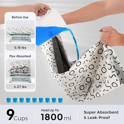 ZOMISIA Charcoal Puppy Pee Pads for Dogs Extra Large, 28"x34" 50 Counts + 1 Extra Health Monitoring Pad - XL Dog Potty Training Pads Disposable, Odor-Control, Super Absorbent & Leak-Proof - Thumbnail 5