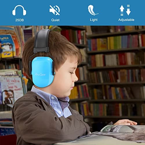 ProCase Kids Ear Protection, SNR 29 dB Noise Cancelling Headphones for Autism Children Toddler, Sound Proof Noise Reduction Earmuffs for Fireworks, Flight, Concert -Blue - Thumbnail 6