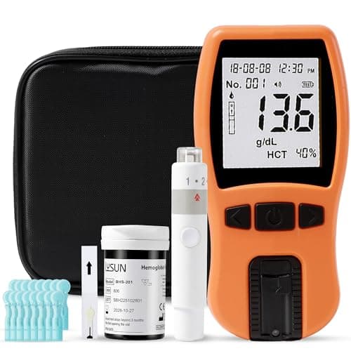 Personal Hemoglobin Monitoring System for Home Use - 5s Instant Read Wellness Tracker with 1000 Memory Storage - Requires Only 5µL Tiny Sample - Daily Wellness Management - Image 1