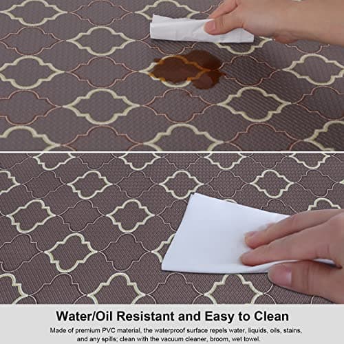 ROTTOGOON Kitchen Floor Mat Set of 2, Cushioned Anti Fatigue Kitchen Mat 20"x32"+20"x59", Non-Slip Waterproof Kitchen Rug, Premium PVC Comfort Kitchen Mats and Rugs for Kitchen, Office, Home, Laundry - Thumbnail 4