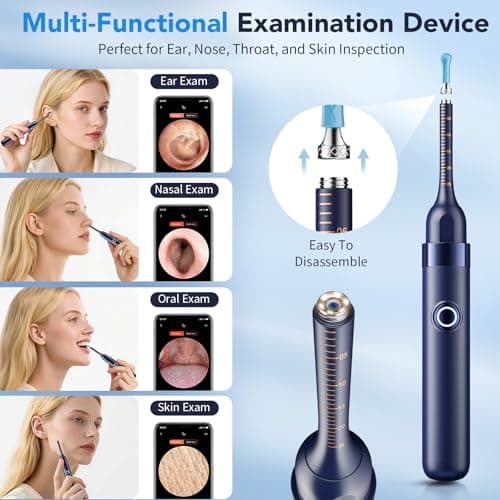 Ear Wax Removal, Ear Cleaner with Camera 1296P HD,Visual Ear Cleaner with 6 LED Lights and Flexible Tip,FSA HSA Eligible Items,Safe Ear Wax Removal Kit with Camera,Ear Cleaning Tool for Family Gifts - Thumbnail 6