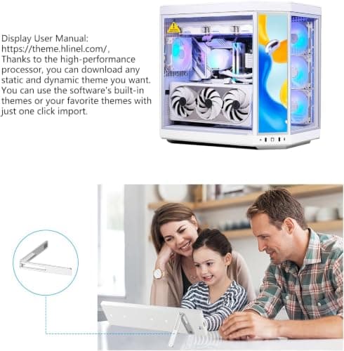 9.16" Computer Temp Monitor, FHD 1920x462 PC Sensor Panel One-Cable Connection(No HDMI Needed), Stretched Bar LCD Dynamic Theme Supported, IPS Mini Secondary Screen for CPU RAM HDD Data, Windows Only - Thumbnail 6