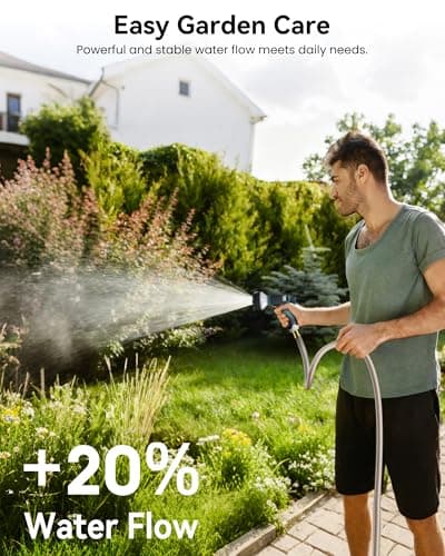 AYURA Retractable Garden Hose Reel 100 ft x 1/2 inch with Pro Metal Shaft, Heavy Duty Automatic Garden Hose Reels with Kink-Free Rewind and Lock at Any Length, Wall Mount Water Hose Reel for Outside - Thumbnail 4