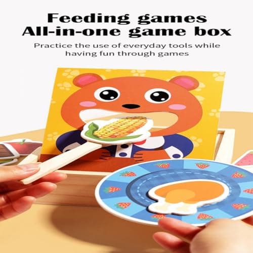 YECHISY Wooden Feeding Toy for Toddlers: Montessori Pretend Play Food Set for Kids Kitchen with 30 Various Foods, Bowl & Spoon, Preschool Learning Toys, Fine Motor Skills Gift for Kids Boys & Girls - Thumbnail 3
