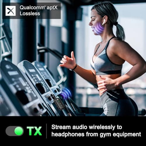 Premium Airplane Bluetooth 5.4 Transmitter Adapter,Supports 2 AirPods/Headphones 2-in-1 Bluetooth Transmitter Receiver with aptX Low Latency,Wireless Adapter for Flight,TV,Gym,Tablets Car Stereo - Thumbnail 5