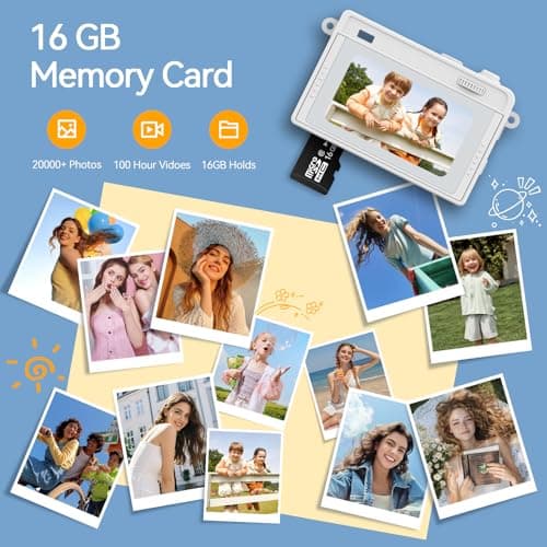 HOTU Mini Keychain Camera, 2K 20 MP Mini Digital Camera with 16G Card for Travel and Vlog, Long Battery Life, Photo Video Camera Compact and Portable for Kids, Teens, Yellow - Thumbnail 6