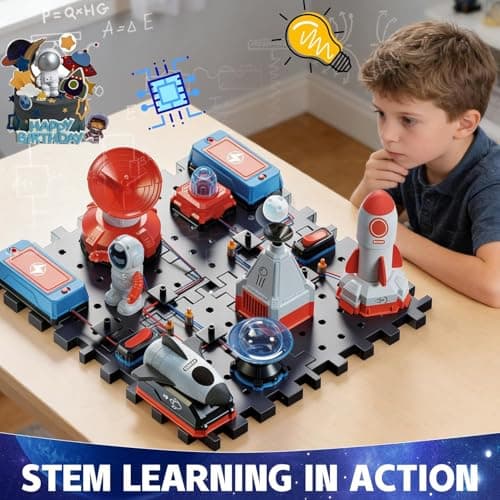 STEM Circuit Kit for Kids Ages 6+, 32PCS Electronics Exploration Kit with 150+ Creative Projects for Home & School Learning, Educational Physics Science Toy Gift for Boys Girls - Thumbnail 6