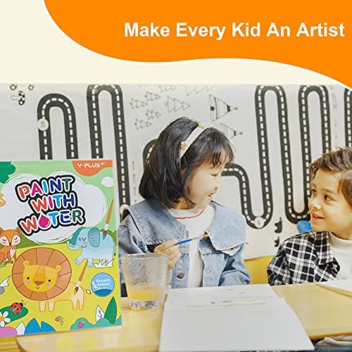 YPLUS Paint with Water Books for Toddlers, Art Craft Toys Watercolor Painting Paper, Gift for Kids Ages 1-3, 2-4, 4-6, Drawing with Brush - Unicorn - Thumbnail 4