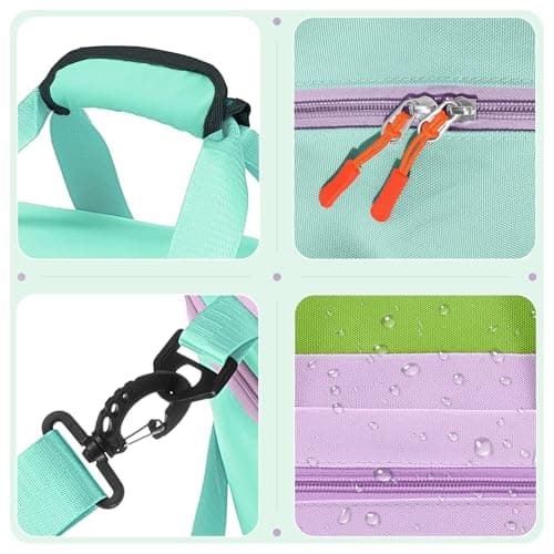 WOOMADA Kids Travel Bag with Shoe & Wet Pockets, Carry On Duffle Bag for Overnight Trips, Sports, School(purple) - Thumbnail 6