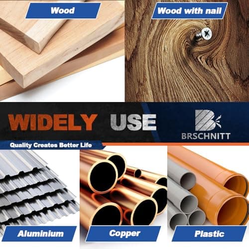 BRSCHNITT Aluminium Circular Saw Blade 6-1/2 in 60T with 4/5-5/8" Arbor, Carbide Tipped Cut Disc for Cutting Various Wood,Soft Metal,Copper,and Composite Materials - Thumbnail 4