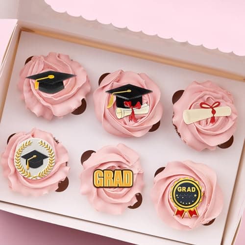 Chocolate Molds Graduation Candy Silicone Molds Fondant Tools for Graduation Cake Topper Decorations Cupcake Toppers Congratulations Congrats Grad Cap Diploma Class of 2026 Party Favors, 7 Cavities - Thumbnail 6