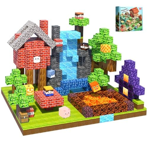 Magnetic Blocks,170PCS Magnetic Building Blocks Upgraded Sensory Toys Construction Set,Magnets Cubes Building Toys for Kids Games,Toddler Montessori Stacking Magnets for 3+ Boys Girls Birthday Gifts - Image 1