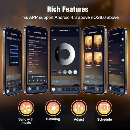 Skoiuc 50ft-LED-Lights-Outdoor-Waterproof-String Lights-Patio-Outside-Porch-Backyard-Garden-Gazebo-Yard-Deck-Balcony-Party-Camping-House-Hanging-Lighting-Bulb-Remote-Bluetooth-Hanging-Edison-ST38 - Thumbnail 3