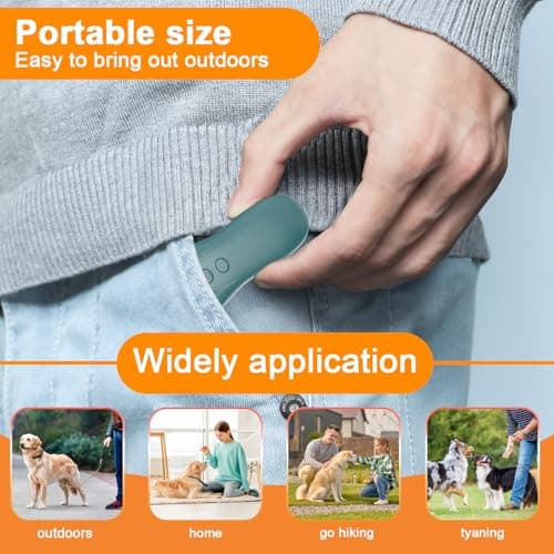 SILENTPAL Dog Bark Deterrent Device,Anti-Barking Device,Up to 15Ft Long Range & Rechargeable Bark Control,Stop Barking Dog Devices,Safe for Dogs Training,Indoor & Outdoor QG01 Green - Thumbnail 6