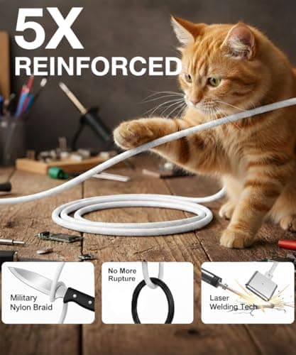 USB-C to Magnetic 3 Cable 6.6FT, 140W MacBook Air Charger Magnetic Fast Charging, MacBook Charger Magnetic Connector for MacBook Air 13"/15" (2022-25) & Pro 14"/16" (2021-25) for M4/M3/M2 - Thumbnail 4