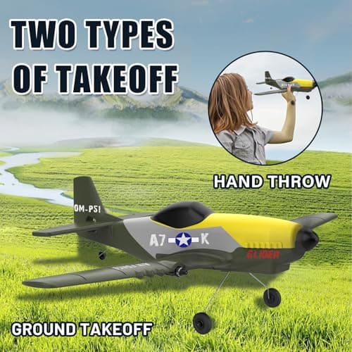 OMNANGO RC Plane, 3 Channel Remote Control Airplane with 2.4GHz 6-Axis Gyro for Kids 8-12 & Adults, Beginner-Friendly Outdoor Jet Plane, Rechargeable Battery, Easy to Fly - Thumbnail 5