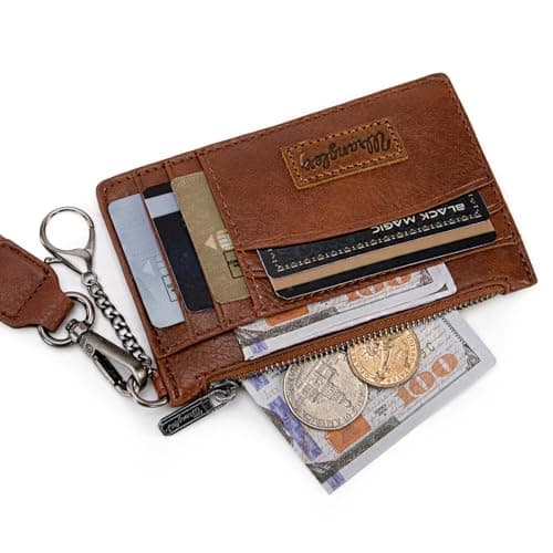 Montana West X Wrangler Credit Card Wallet RFID Card Holder for Women Card Case Wallet Slim Card Wallet with Keychain Wristlet Strap - Thumbnail 4
