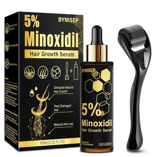 5% Minoxidil Beard Growth Serum Set for Man and Women, Promotes Hair and Beard Regrowth, Strengthens Hair Follicles and Effectively Improves Hair Loss and Thinning Hair - 60ml - Image 1