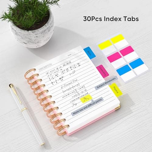 MSTONAL Lined Spiral Journal Notebook for Women Men, Small Pocket A6 300 Pages, College Ruled Hardcover Notebooks for Work and Note Taking, Journals for Writing - Pink - Thumbnail 4