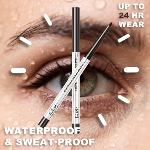 HECI BEAUTY Sharpenable Gel Eyeliner Pencil, Multi-Use Longwear Eyeliner Pencil, Ultra-Smooth Tip Eye Makeup with Up to 24HR Wear, Waterproof & Smudge-Proof - Dark brown - Thumbnail 3