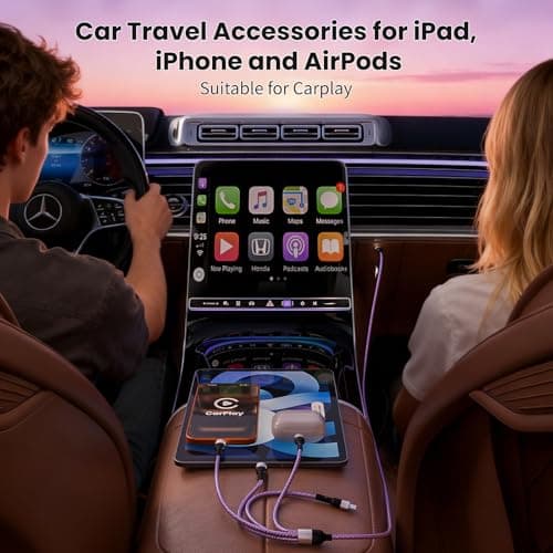 4-in-2 Dual Type-C Multi Charging Cable [2Pack-5FT], Nylon Braided Travel Essential for Airplane Cruise, USB A/C to Dual C/IP/Micro USB, Compatible with iPhone 17-8 Android iPad Galaxy Tablet - Thumbnail 6