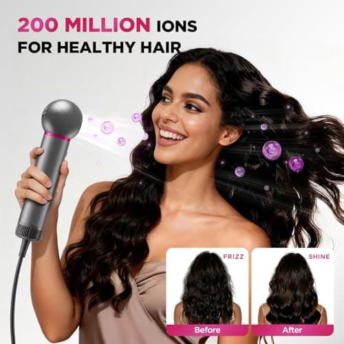 BABONIR Travel Hair Dryer for Women, Lightweight Compact Blow Dryer, 360° Rotatable Head, 110,000 RPM High-Speed Ionic Hair Dryer with Diffuser & Concentrator, Portable Hair Dryer for US Travel & Home - Thumbnail 3