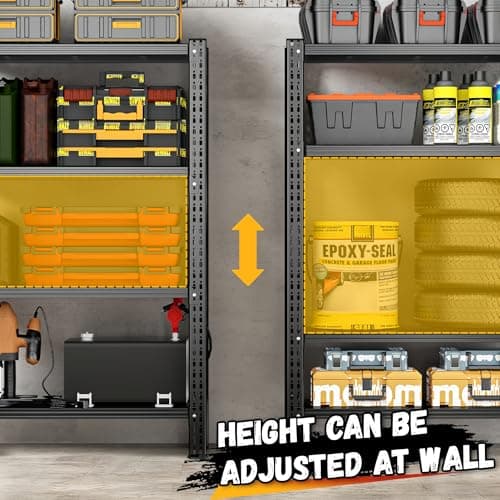 Nexvrtau Heavy Duty Garage Shelving, 46" W x 20" D x 71" H, 3500 LBS Capacity, 4-Tier Adjustable Metal Storage Shelves, Reinforced Steel Storage Rack for Garage, Basement, Utility Room - Thumbnail 3