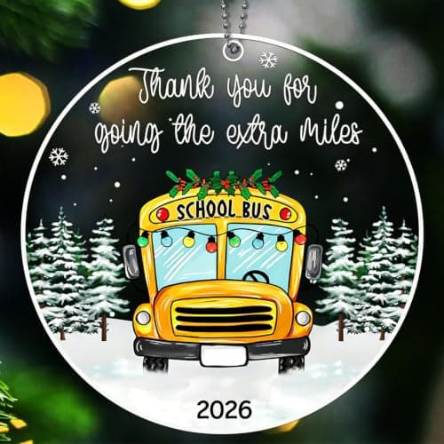 School Bus Ornament, Bus Driver Gifts, School Bus Driver - Image 1