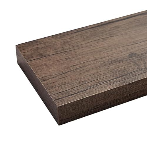 Mifurn Floating Shelves for Wall, Bathroom Shelves Over Toilet, Wall Shelves & Book Shelf for Room, Hanging Shelf, Modern Wooden Mounted Floating Shelves, 36x7x1.5 in (Smoke Gray, Set of 2) - Thumbnail 4