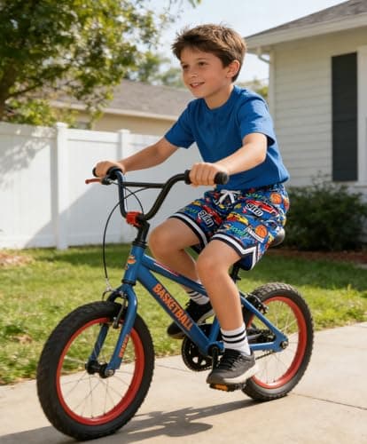 Cozople Blue Shorts for Boys Athletic Shorts Lighweigh Quick Dry Running Shorts with Pockets Casual Daily Wear - Thumbnail 6