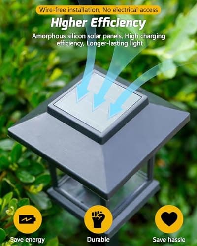 16-Pack Solar Lights Outdoor (Extra-Bright & Auto On/Off), Solar Powered Garden Lights, Outdoor Waterproof Solar Pathway Lights for Patio, Path, Yard, Landscape, Driveway, Walkway Decor (Warm White) - Thumbnail 6