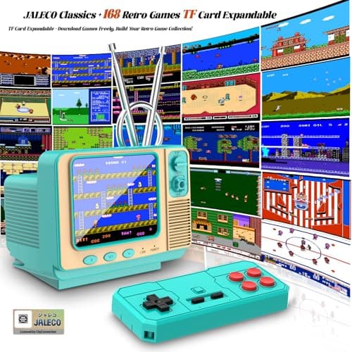 Retro Handheld Game Console - GV300S JALECO+168 Classic Games Mini TV Style with 3.0 Inch IPS Screen, Save Search, Support 2-Player & Dual Console Type-C Link - Thumbnail 2