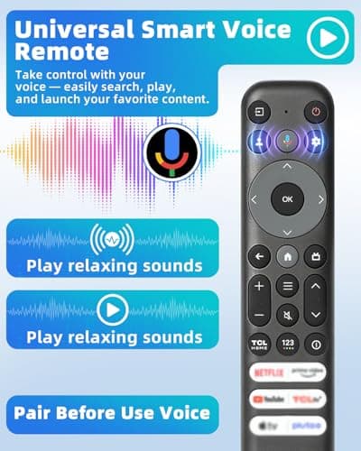 Voice Remote Replacement Compatible with TCL Google TV Remote, for QM8 QM7 Q7 Q6 Q5 S5 S4 S3 Series 4K UHD HDR LED QLED QD-Mini LED Full-HD Smart TVs (Not Applicable to Roku TVs) - Thumbnail 4