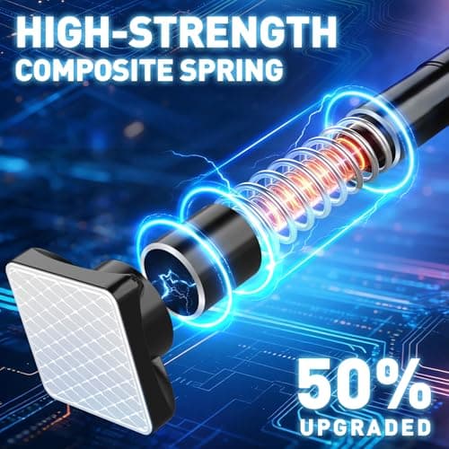 SUNALLY Room Divider Tension Curtain Rod, No Drilling Room Separator for Space Partition, 4-10ft(H) 28-100inch(W) Adjustable Heavy Duty Temporary Wall Divider Floor to Ceiling Tension Rod, Black - Thumbnail 3